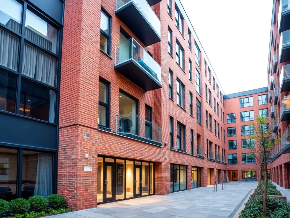 London apartment building exterior