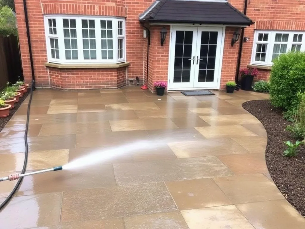 Exterior pressure washing